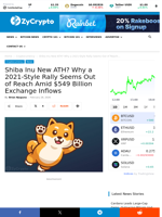 Shiba Inu New ATH? Why a 2021-Style Rally Seems Out of Reach Amid $549 Billion Exchange Inflows ⋆ ZyCrypto
