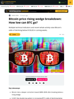 Bitcoin Price Rising Wedge Breakdown: How Low Can BTC Go?