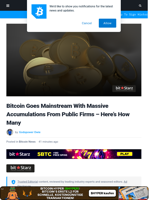 Bitcoin Goes Mainstream With Massive Accumulations From Public Firms - Here’s How Many | Bitcoinist.com