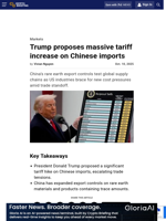 Trump proposes massive tariff increase on Chinese imports