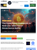 The Hyperliquid Stablecoin Is Now Live, After Fierce Governance Battle | Live Bitcoin News