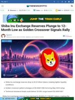 Shiba Inu Exchange Reserves Plunge to 12-Month Low as Golden Crossover Signals Rally