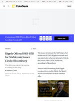 XRP Issuer Ripple Reportedly Offered to Buy USDC Issuer Circle