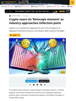 Crypto’s 'Netscape' Moment, Industry Approaches Inflection Point