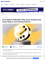 From $180 to $60,000? The Wild Predictions for Zcash’s Future