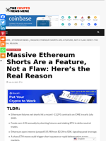 Massive Ethereum Shorts Are a Feature, Not a Flaw: Here’s the Real Reason - The Crypto News Wire