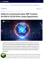 Shiba Inu Community Eyes XRP Tundra’s $0.028 to $2.50 Price Jump Opportunity
