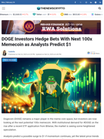 DOGE Investors Hedge Bets With Next 100x Memecoin as Analysts Predict $1