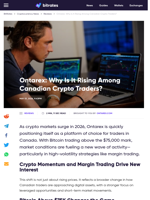 Ontarex: Why Is It Rising Among Canadian Crypto Traders? - Bitrates