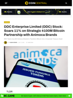 DDC Enterprise Limited (DDC) Stock: Soars 11% on Strategic $100M Bitcoin Partnership with Animoca Brands