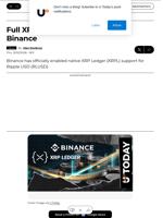 Full XRPL Support Announced by Binance - U.Today