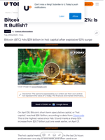 Bitcoin (BTC) Hot Capital Jumps 92%: Is It Bullish?