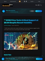 ** DYDX Price Tests Critical Support at $0.54 Despite Recent Volatility - Blockchain.News