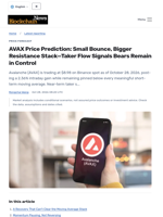AVAX Price Prediction: Small Bounce, Bigger Resistance Stack—Taker Flow Signals Bears Remain in Control - Blockchain.News