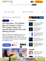 US Lawmaker: The Golden Age of America Is Here — Pro-Crypto Policy and Growth Momentum Are Just Getting Started – Featured Bitcoin News