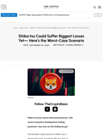 Shiba Inu Could Suffer Biggest Losses Yet— Here’s the Worst-Case Scenario
