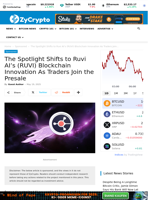 The Spotlight Shifts to Ruvi AI’s (RUVI) Blockchain Innovation As Traders Join the Presale