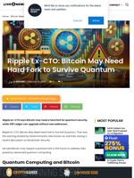 Ex-Ripple CTO: Bitcoin May Fork to Beat Quantum Threat
