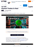 1.5 Trillion PEPE Exits Binance as Crypto Market Trades in Red