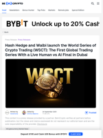 Hash Hedge and Walbi launch the WSCT