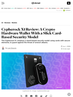 Cypherock X1 Review: A Crypto Hardware Wallet With a Slick Card-Based Security Model - Decrypt