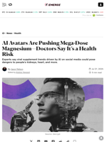 AI Avatars Are Pushing Mega-Dose Magnesium—Doctors Say It’s a Health Risk - Decrypt