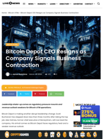 Bitcoin Depot CEO Resigns as Company Signals Business Contraction | Live Bitcoin News