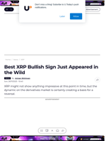 Best XRP Bullish Sign Just Appeared in the Wild - U.Today