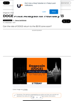 DOGE Price Analysis for February 13 - U.Today