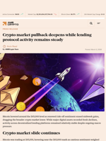 Crypto market pullback deepens while lending protocol activity remains steady - AMBCrypto