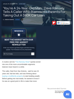 'You're A 24-Year-Old Man,' Dave Ramsey Tells A Caller Who Blames His Parents For Taking Out A $80K Car Loan  - Benzinga