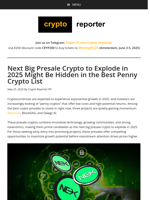 Next Big Presale Crypto to Explode in 2025 Might Be Hidden in the Best Penny Crypto List