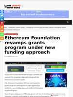 Ethereum Foundation revamps grants program under new funding approach - The Crypto News Wire
