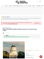 Musk's PAC injects $150K into Maine Senate race to back Susan Collins