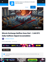 Bitcoin Exchange Netflow Goes Red – 3.6K BTC Daily Outflows Signal Accumulation | Bitcoinist.com