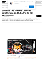 Binance Top Traders Come to Equilibrium on Shiba Inu (SHIB) - U.Today