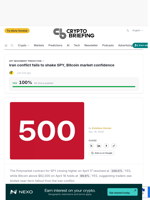 Iran conflict fails to shake SPY, Bitcoin market confidence