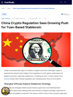 China Crypto Regulation Sees Growing Push for Yuan-Based Stablecoin