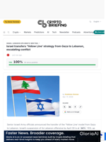 Israel transfers 'Yellow Line' strategy from Gaza to Lebanon, escalating conflict