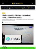 Circle Updates USDC Terms to Allow Legal Firearm Purchases - CoinCentral
