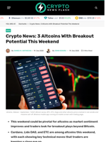 Crypto News: 3 Altcoins With Breakout Potential This Weekend - Crypto News Flash