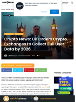 Crypto News: UK Orders Crypto Exchanges to Collect Full User Data by 2026 | Live Bitcoin News