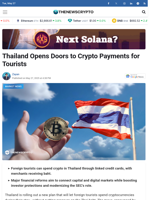 Thailand Opens Doors to Crypto Payments for Tourists - TheNewsCrypto