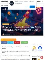 Binance Unveils Pump.fun-Style Token Launch for Wallet Users | Live Bitcoin News