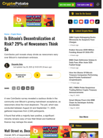 Is Bitcoin’s Decentralization at Risk? 29% of Newcomers Think So