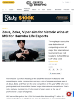 Zeus, Zeka, Viper aim for historic wins at MSI for Hanwha Life Esports