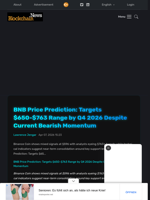 BNB Price Prediction: Targets $650-$763 Range by Q4 2026 Despite Current Bearish Momentum - Blockchain.News