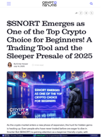 $SNORT Emerges as One of the Top Crypto Choice for Beginners! A Trading Tool and the Sleeper Presale of 2025