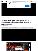 Where Will XRP Fall? New Price Prediction Gives Possible Scenario - U.Today