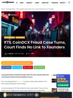 ₹71L CoinDCX Fraud Case Turns, Court Finds No Link to Founders | Live Bitcoin News